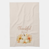 Herfst Pompoenen & Zonnebloemen | Elegante Thanksg Theedoek (Verticaal)