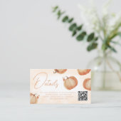 Herfst pompoengegevens informatiekaartje (Staand voorkant)