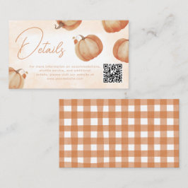 Herfst pompoengegevens informatiekaartje