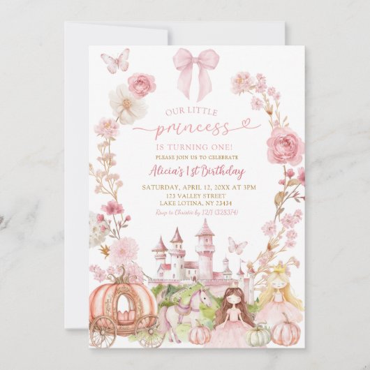 Herfst pompoenkoets Prinses Koninkrijksverjaardag Kaart (Voorkant)