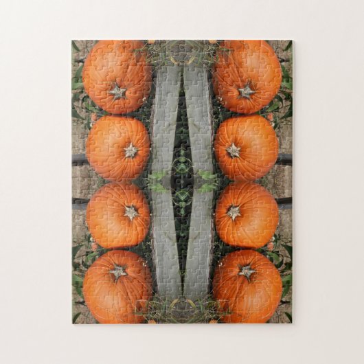 Herfst pompoenpaar Abstract Legpuzzel (Verticaal)