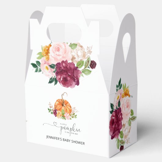 Herfst pompoenpapierbus, geschikt voor 4x2,5x5 bedankdoosjes (Geopend)