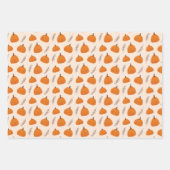 Herfst pompoenpatroon Oranje papierpakbladen Inpakpapier Vel (Voorkant 3)
