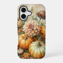  HERFST POMPOENSCENE MET BLOEMEN iPhone 16 HOESJE