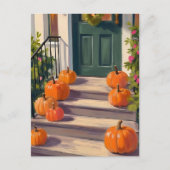 Herfst pompoenstop | Herfst Thanksgiving geschilde Feestdagenkaart (Voorkant)
