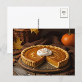 Herfst Pompoentaart Ansichtkaart Feestdagenkaart (Voorkant / Achterkant)