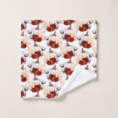 Herfst pompoenveld bad handdoek (Wasdoekje)