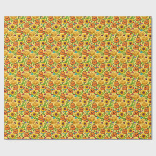 Herfst Pompoenveld Cadeaupapier