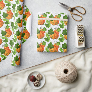 Herfst Pompoenveld Cadeaupapier