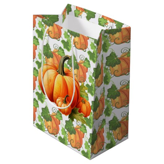 Herfst Pompoenveld Medium Cadeauzakje (Achterkant Gekanteld)