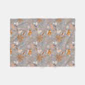 Herfst pompoenveld met valkleppen en paddenstoelen fleece deken (Voorkant (Horizontaal))