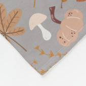 Herfst pompoenveld met valkleppen en paddenstoelen fleece deken (Hoek)