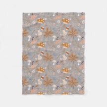 Herfst pompoenveld met valkleppen en paddenstoelen