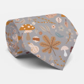 Herfst pompoenveld met valkleppen en paddenstoelen stropdas (Opgerold)