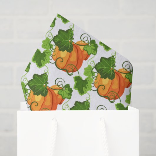 Herfst Pompoenveld Tissuepapier (Cadeauzakje)
