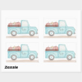 Herfst pompoenwagen rechthoekige sticker (Vel)