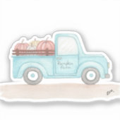 Herfst pompoenwagen sticker (Voorkant)