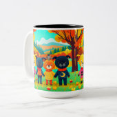 Herfst Pooches Koffie Mok (Voorkant links)