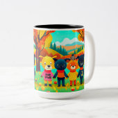 Herfst Pooches Koffie Mok (Voorkant rechts)