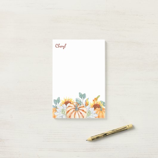 Herfst Post-it® Notes (Op bureau)