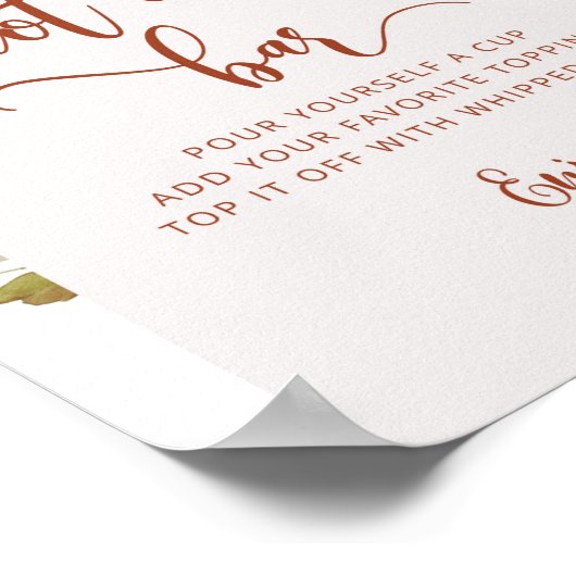 Herfst-poster voor hete cacaobar poster (Hoek)