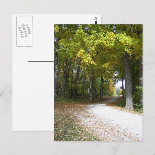 herfst-postkaart briefkaart (Voorkant / Achterkant)