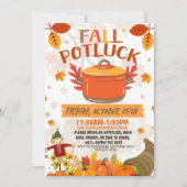 Herfst Potluck Invitation, Uitnodiging herfstlunch (Voorkant)
