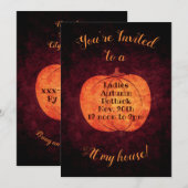 Herfst potluck lunchparty kaart (Voorkant / Achterkant)