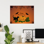 herfst, Prettig Thanksgiving ! Poster (Thuiskantoor)