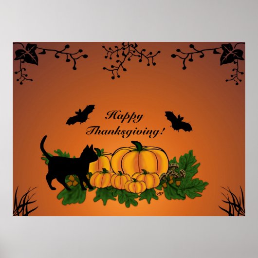 herfst, Prettig Thanksgiving ! Poster (Voorkant)