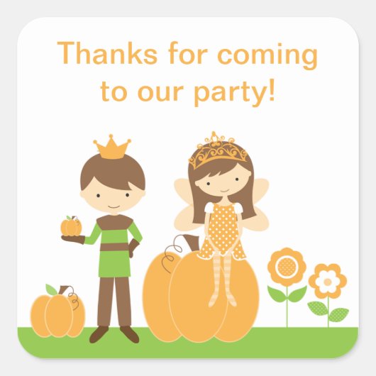 Herfst Prince en Fairy Princess Stickers (Voorkant)
