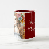 Herfst prinses met herfstbladeren Mok (Midden)