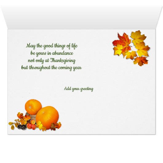 Herfst Producent Thanksgiving (Binenzijde Horizontaal (Onderkant))