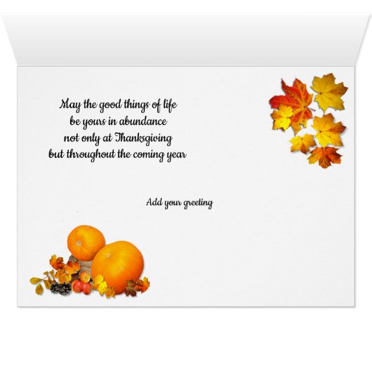 Herfst Producent Thanksgiving (Binenzijde Horizontaal (Onderkant))