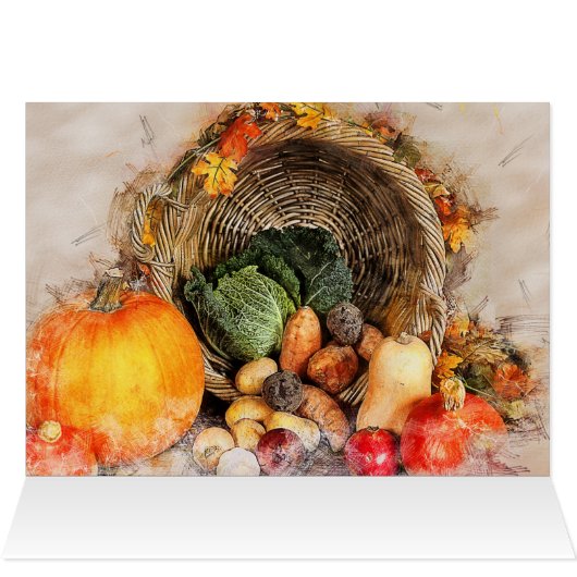 Herfst Producent Thanksgiving (Binnen Horizontaal (Boven))