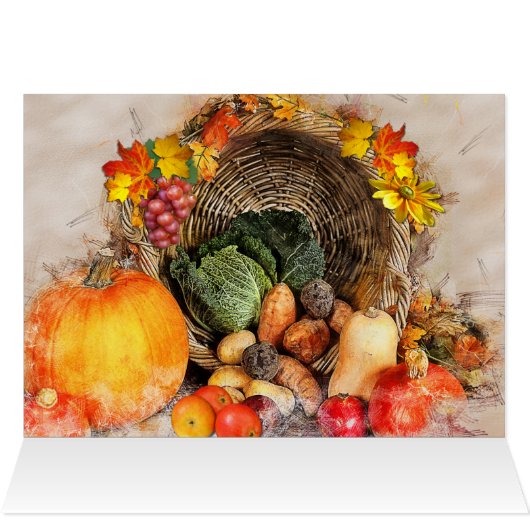 Herfst Producent Thanksgiving (Binnen Horizontaal (Boven))