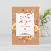 Herfst Proost op 60 jaar 60e verjaardag Kaart (Staand voorkant)