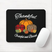 Herfst Pset Leopard Pumpkin Autumn Thanksgiving Bl Muismat (Met muis)