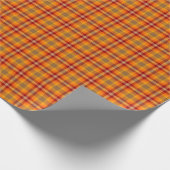 Herfst Pset Tartan Birthday Wrapping Paper Cadeaupapier (Hoek)