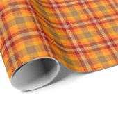 Herfst Pset Tartan Birthday Wrapping Paper Cadeaupapier (Rol Hoek)