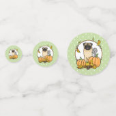 Herfst Pug Dog (fawn) pompoenen luiers Confetti (Voorkanten)