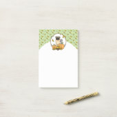Herfst Pug Dog (fawn) pompoenen luiers Post-it® Notes (Op bureau)