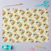 Herfst Pug Dog (fawn) pompoenen luiers Tissuepapier (Craft)