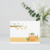 Herfst Pumkin | Baby shower Dank u Briefkaart (Staand voorkant)