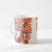 Herfst Pumkin Floral Koffiemok (Voorkant links)