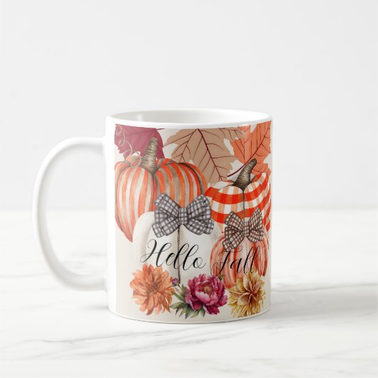 Herfst Pumkin Floral Koffiemok (Links)