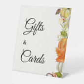 Herfst Pumkin Herfst Vrijgezellenfeest Cadeaus & K Reclamebord Met Voetstuk (Voorkant)