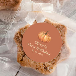 Herfst Pumkin Verjaardagsgunst Ronde Sticker