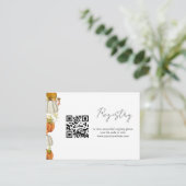 Herfst Pumkin vrijgezellenfeest register Informatiekaartje (Staand voorkant)