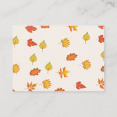 Herfst Pumkin vrijgezellenfeest register Informatiekaartje (Achterkant)